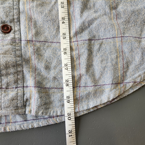 Orvis Fairbanks Shirt Mens Med Light Check Flannel Button Up SUEDED ELBOW Patch - Picture 9 of 14